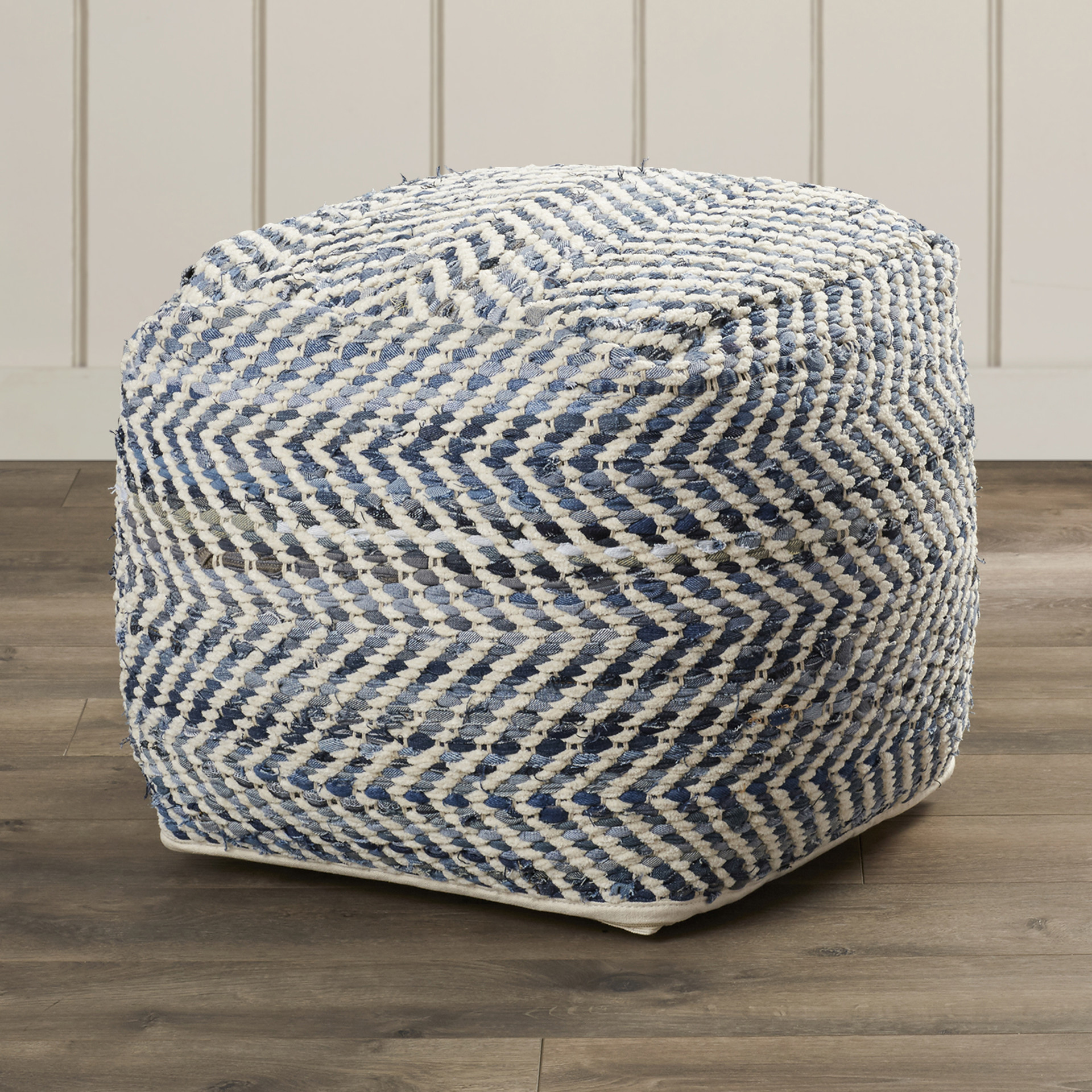 Modsy - Lubec Chevron Pouf Ottoman modsy - lubec chevron pouf ottoman